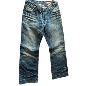 1969 GAP Button Fly Jeans Mens 33x30 Acid Wash Distressed Y2K Vtg Denim Boot Cut